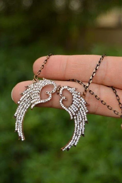 STONEAGE Pırlanta Melek Kanadı Kolye - 2
