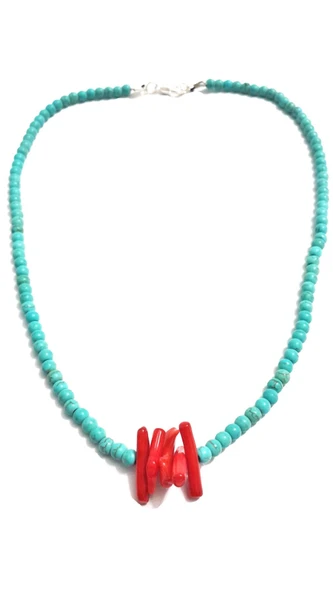 STONEAGE JEWELLERY Mercan Doğal Taş Turkuaz Kolye - 3