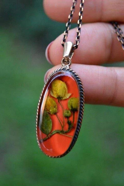 STONEAGE JEWELLERY Kuru Çiçek Bayan Kolye