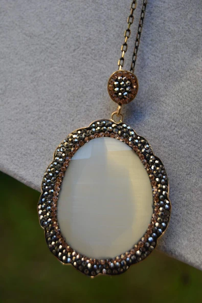 STONEAGE JEWELLERY Kedi Gözü Büyük Kolye - 6