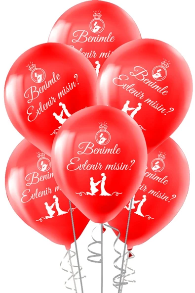 Vipfoni Benimle Evlenir misin? Baskılı Balon –10 Adet