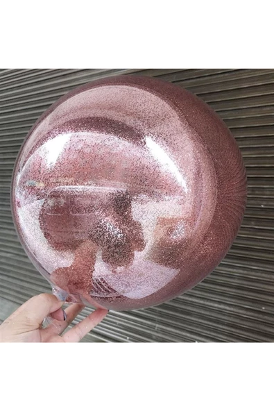 Vipfoni Simli Yuvarlak Şeffaf Balon 24 İnç - 2