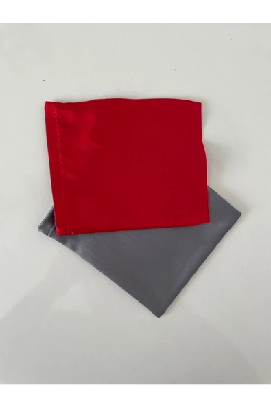 Vipfoni Kırmızı Saten Kumaş Kına ve Lavanta Kesesi 9x12 cm 5 Adet - 2