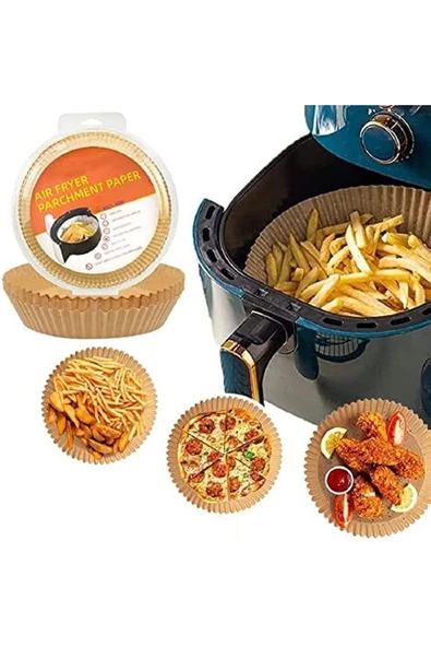Vipfoni Air Fryer Tek Kullanımlık Kağıt Tabak 50 Adet - 4
