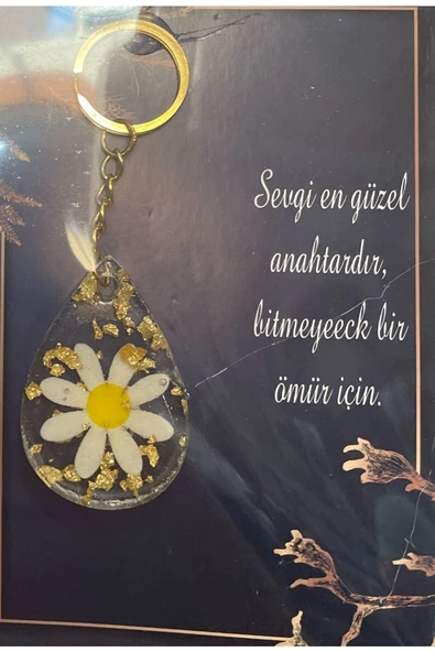 Vipfoni Papatya Epoksi Anahtarlık 20 Adet - 2