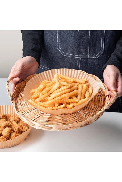 Vipfoni Air Fryer Tek Kullanımlık Kağıt Tabak 50 Adet - 2