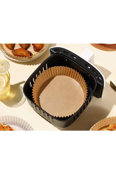 Vipfoni Air Fryer Tek Kullanımlık Kağıt Tabak 50 Adet - 5