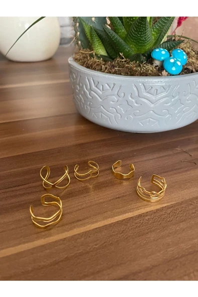 Vipfoni Ayarlanabilir 5 Li Eklem Yüzük Set
