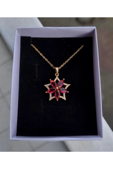 Vipfoni Lotus Zirkon Taşlı Çelik Kolye