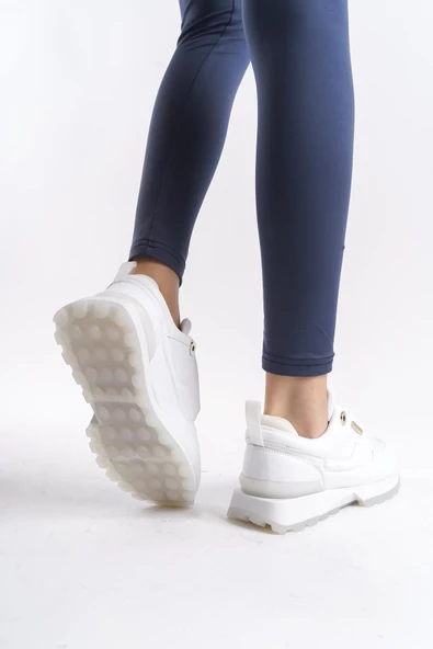 Kadın Rahat Taban Sneaker Bağcıklı Trend Günlük Tam Kalıp Spor Ayakkabı - 7