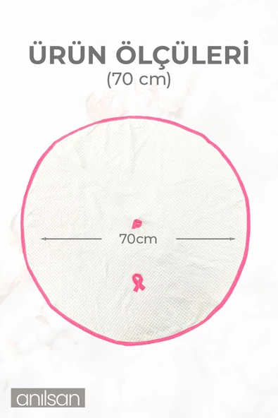 %100 Pamuk Askılı Mutfak Havlusu - 70 cm Çapında Yuvarlak El ve Yüz Havlusu (8 Renk) - 4