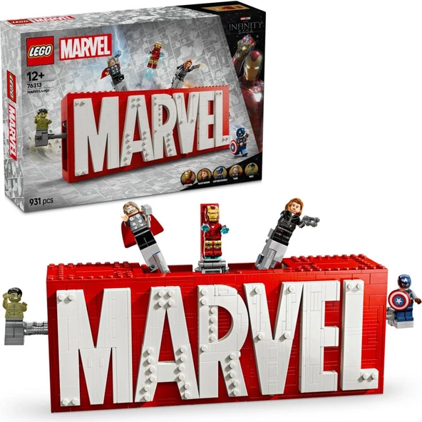 LEGO 76313 Marvel: MARVEL Logosu ve Minifigürleri