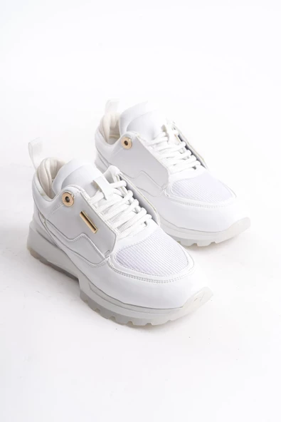 Kadın Rahat Taban Sneaker Bağcıklı Trend Günlük Tam Kalıp Spor Ayakkabı - 8