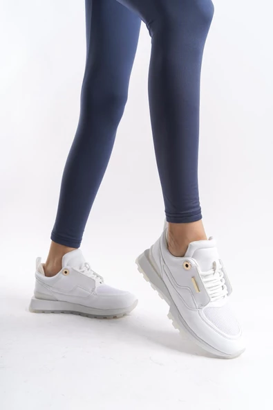 Kadın Rahat Taban Sneaker Bağcıklı Trend Günlük Tam Kalıp Spor Ayakkabı - 6
