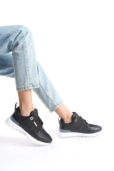 Kadın Rahat Taban Sneaker Bağcıklı Trend Günlük Tam Kalıp Spor Ayakkabı - 10
