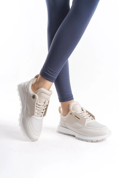Kadın Rahat Taban Sneaker Bağcıklı Trend Günlük Tam Kalıp Spor Ayakkabı - 3