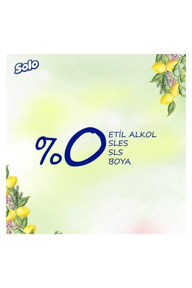 Solo Doğal Hijyen Limon&biberiye Islak Mendil 12'li 600 Yaprak - 6
