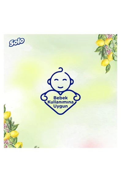 Solo Doğal Hijyen Limon&biberiye Islak Mendil 12'li 600 Yaprak - 7