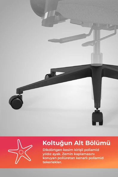 Ergolife Synchrosit 8 Ergonomik Ofis Sandalyesi | Ayarlanabilir Kolçaklı, Fileli, Öğrenci Sandalyesi -297.D.1.2F3 - 6