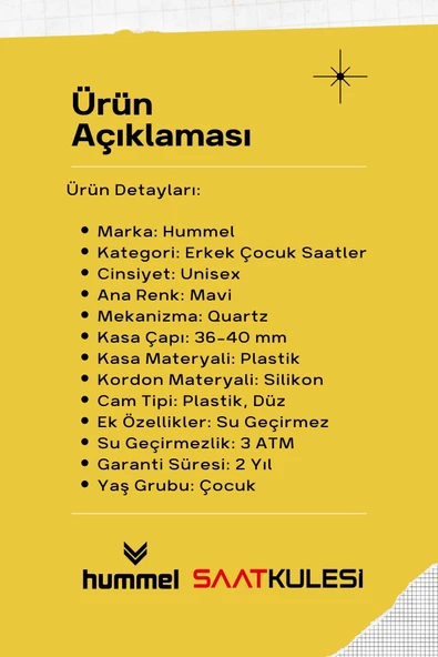 Hummel Erkek Kız Çocuk Kol Saati Mavi Hm-1005La-3 - Resim 2