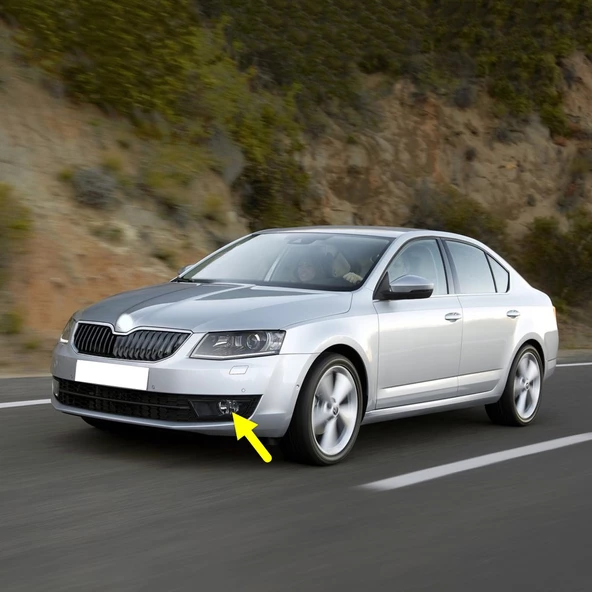 Skoda Octavia A7 2013-2017 Ön Sol Sis Farı İçi Siyah 5E0941701E
