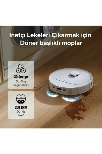 Roborock Qrevo S Çöp İstasyonlu Beyaz Akıllı Robot Süpürge - 4