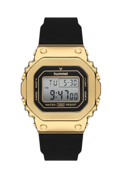 Hummel Erkek Kadın Spor Kol Saati Gold Siyah Hm-2001Md-4