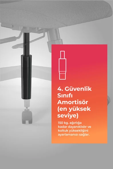 Metta Ergolife SynchroSit 8 Ergonomik Fileli Ofis Koltuğu / Çalışma Sandalyesi - 297.D.1.2F3 - 5