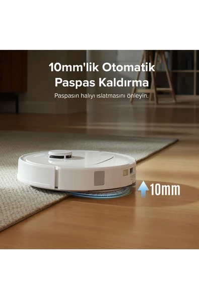 Roborock Qrevo S Çöp İstasyonlu Beyaz Akıllı Robot Süpürge - 3
