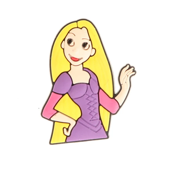 MOR ELBİSELİ KIZ CROCS TERLİK SÜSÜ