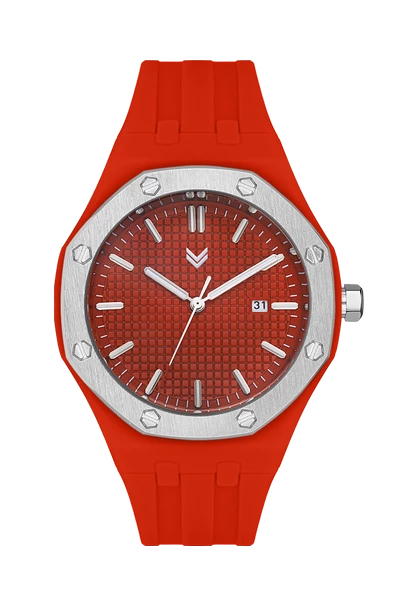 Hummel Kadın Erkek Spor Kol Saati Gümüş Kırmızı Hm-2004Ma-4 ürün görseli 1