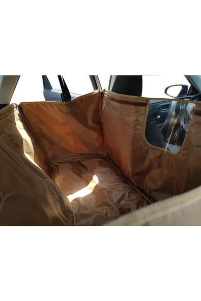 TARÇIN PETFASHION Araç Arka Koltuk Kılıf Bej 75x50 - 6