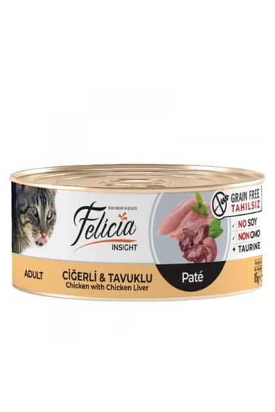 Baylanpet Felıcıa Tahılsız 85 Gr - Ciğerli Tavuklu Kıyılmış Konserve Kedi Maması 6x85gr