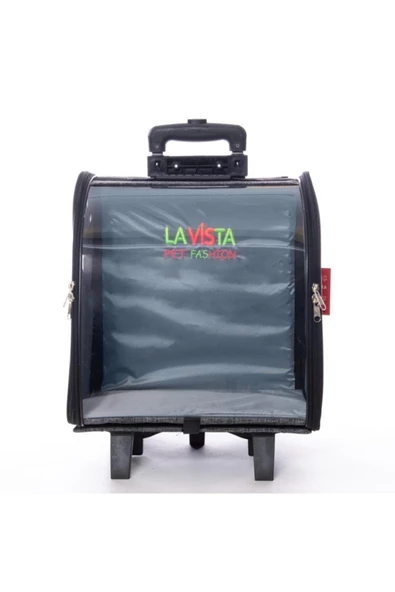 BRAVE PAWS Kedi Köpek Çekçekli Kale Valizi Gri ürün görseli