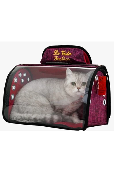 LAVİSTA Kedi Köpek Sırt Taşıma Çantası Tomris Pembe - Resim 3