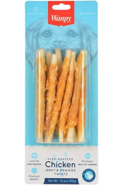 PABUŞ STORE Wanpy Chicken Jerky Rawhide Twıst 10 Lu