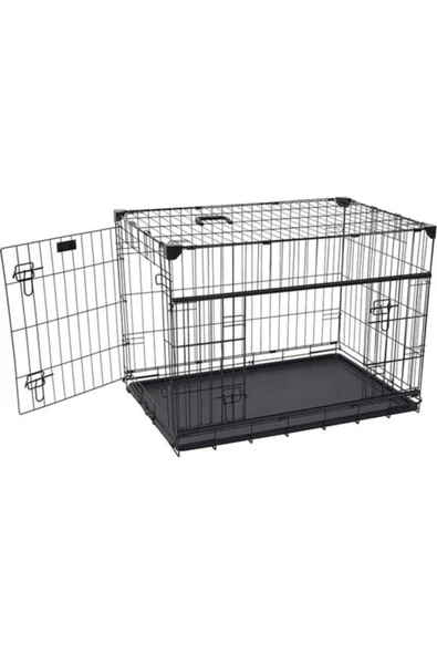 Flip Katlanır Köpek Ve Kedi Kafesi S 46x61x53 Cm - 2