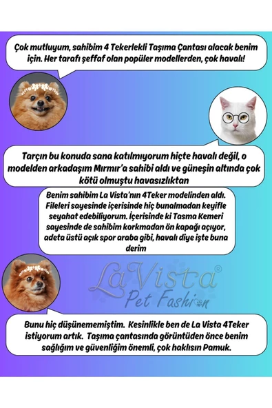 LAVİSTA Lavista Kedi & Köpek Taşıma Çantası Sanselo Pembe - 3