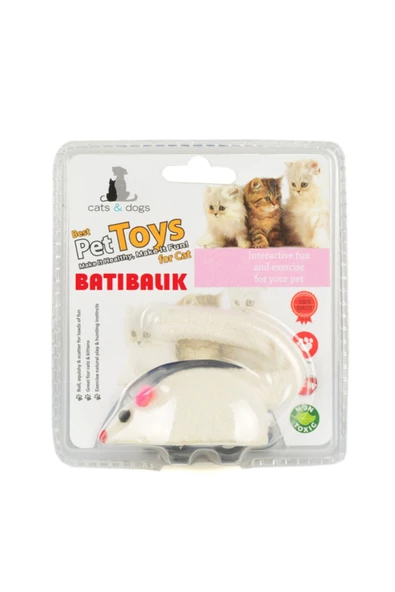 BATIBALIK Kurmalı Fare Kedi Oyuncağı