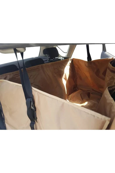 TARÇIN PETFASHION Araç Arka Koltuk Kılıf Bej 75x50 - 5