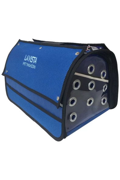 LAVİSTA Lavista Kedi Köpek Taşıma Çantası Perdeli Flybag Mavi - Resim 3