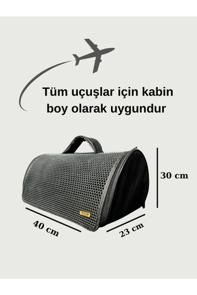 PETCIGO Kedi Ve Köpek Taşıma Çantası Nefes 10 Kg Taşımalı 40x30x23 Kabin Boy