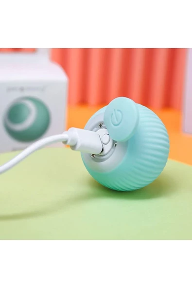 HelloCode Interaktif Şarjlı Kedi Köpek Topu, Akıllı Kedi Topu, Kendinden Hareketli 360 Kedi Oyuncağı - 3