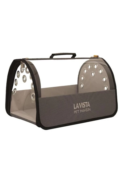 A.C.E.K PLASTİK Lavista Flybag Şeffaf Kedi Taşıma Çantası Gri