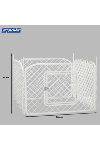SKY TOPTAN Strong Plastik Köpek Oyun Bahçesi Çiti 4 Panel 90x60cm