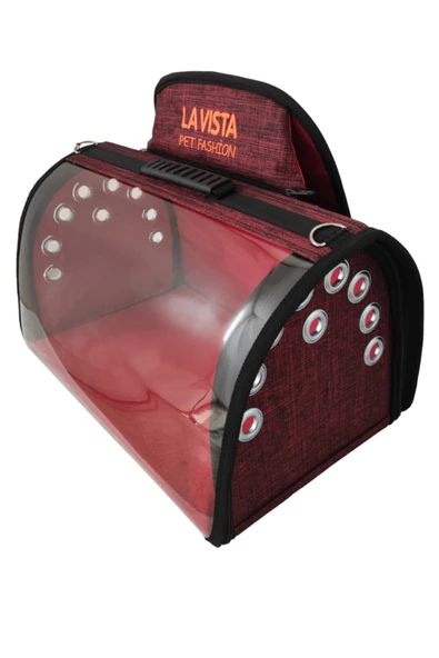 LAVİSTA Jumbo Tomris Kedi Köpek Taşıma Çantası Bordo 32x50x31