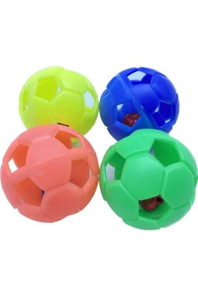Zampa 4cm Çıngıraklı Futbol Topu Kedi Oyuncağı 4lü