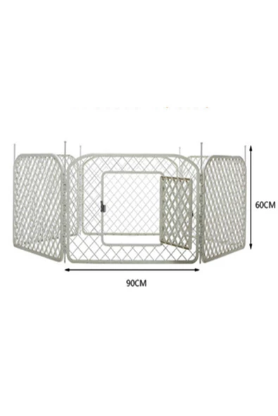 SKY TOPTAN Strong Plastik Köpek Oyun Bahçesi Çiti 6 Panel 90x60cm