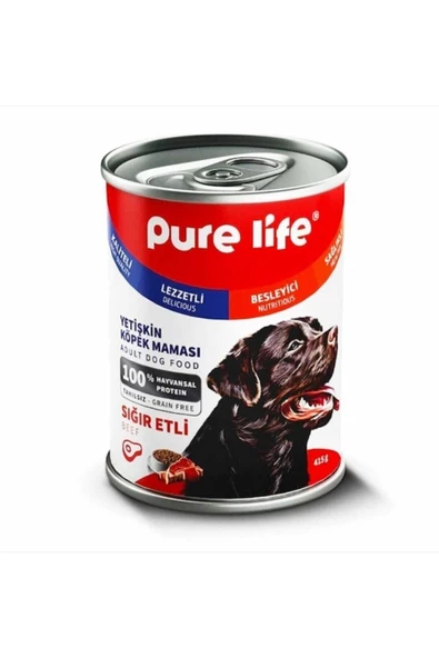 purelite Pure Life Yetişkin Köpek Konservesi Sığır Etli 6 Adet