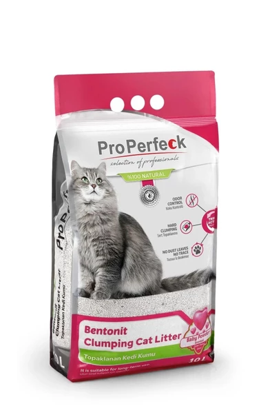 AquaHome PRO PERFECK BEBEK PUDRA İNCE TANELİ KEDİ KUMU 10 LT - 2